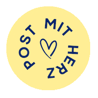 With Love Heart Sticker by Post mit Herz
