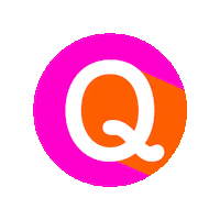 Pink Orange Sticker