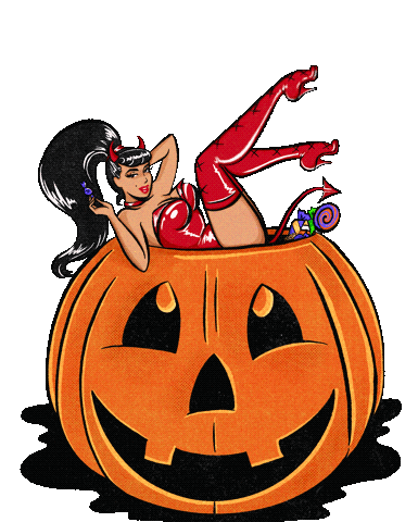 pillowtalkpinups halloween celebrate spooky candy Sticker
