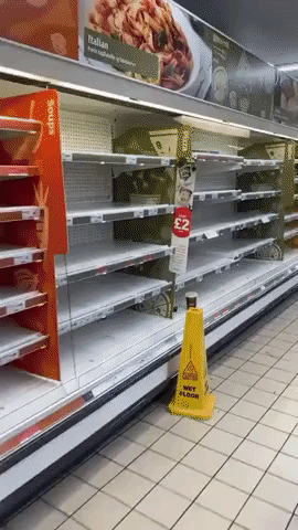 Shelves Still Bare One Day After British Supermarkets Start Limiting Purchases