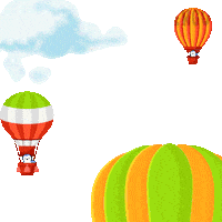 Flying Hot Air Balloon Sticker by Pudgy Penguins