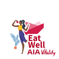 Vitality Eat Well Sticker by AIA INDONESIA