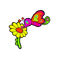Ephemera nature flower butterfly ephemera Sticker