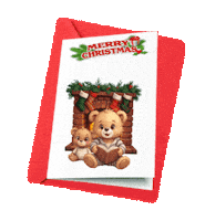 Teddy Bears Christmas Sticker