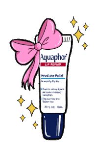 Aquaphor beauty sparkle self care bow Sticker