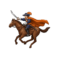 Sabre Horseman Sticker by University of Virginia