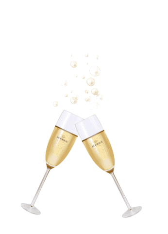 houseofjcleroux cheers champagne optimism cracker Sticker