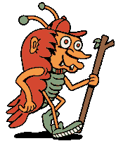 Bug Hiking Sticker by Killer Acid