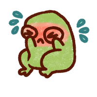 Sad Frog Sticker