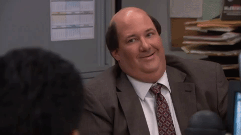 The Office gif. Brian Baumgartner as Kevin leans over toward Oscar, intrigued and then confused, asking "What do you think that was about?" which appears as text.