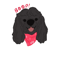 Dog Illustration Sticker by Ann of Facedit