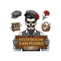 San Isidro Skull Sticker