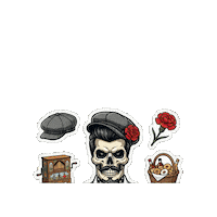 San Isidro Skull Sticker