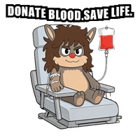 Red Cross Blood Sticker