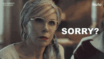 Sorry Christine Baranski GIF by HULU