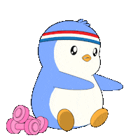 Exhausting No Pain No Gain Sticker by Pudgy Penguins