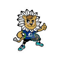 machvisionsports lion badminton 羽球 獅子 Sticker
