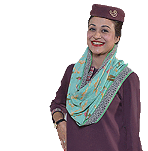 PIAC giphyupload crew pia flight attendant Sticker