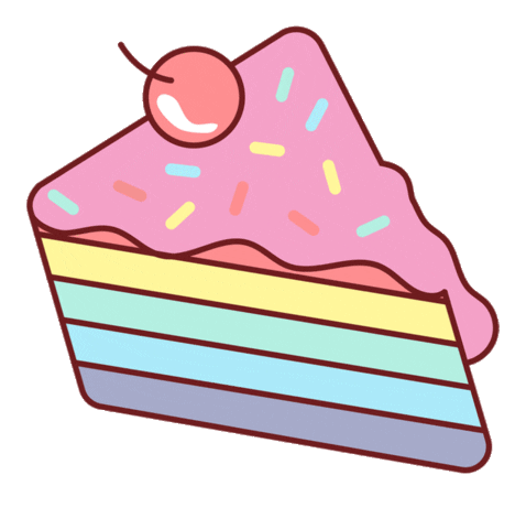 paigejoanna giphyupload rainbow cake cute cake paige joanna Sticker