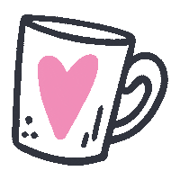 But First Coffee Heart Sticker by de Online Etaleuze