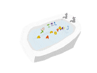 kids tub Sticker by Actual Footage of Me
