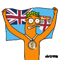 Gold Medal Flag Sticker by shremps