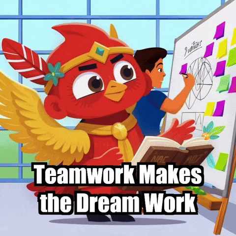 Teamwork Makes The Dream Work Success GIF by The Cardinal Virtue