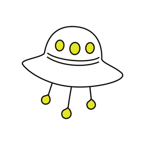 Space Ufo Sticker by We are Other People