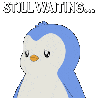 Still Waiting What Sticker by Pudgy Penguins