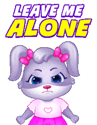 Angry Leave Me Alone Sticker by Lucas and Friends by RV AppStudios