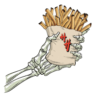 Halloween Skeleton Sticker by Heavy Handed