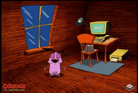 boomerangtoons yoga namaste courage courage the cowardly dog GIF