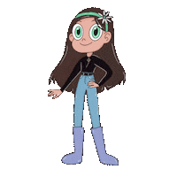 Girl Hair Sticker