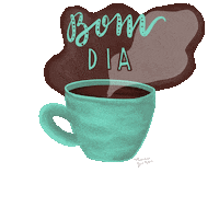 thuaneguilhen cafe bom dia Ilustração thuane Sticker