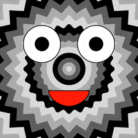 Black And White Smile GIF by Jen Stark