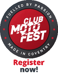 Coventry Register Now Sticker by CovMotoFest