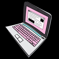 thebossupinc thebossupinc thebossup laptop bossbabe rainbow rainbowthings girlthings glitchy GIF