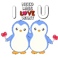 I Love You Couple Sticker by Pudgy Penguins