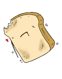 Toast Sticker by crumblytoast