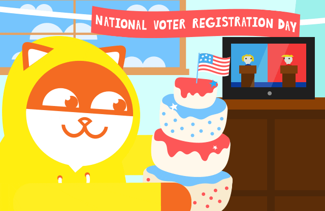 register to vote election 2016 GIF by Poncho