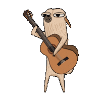 Dog Guitardog Sticker