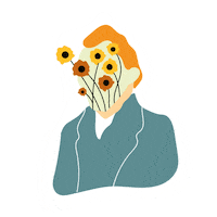 EstudioAndreaMadridLopez arte ilustracion diseñografico girasol Sticker