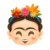 Happy Frida Kahlo Sticker by ¡Ay Güey!