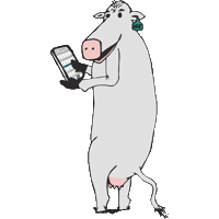 Phone Cow Sticker by BullPEN
