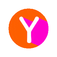 Pink Orange Sticker