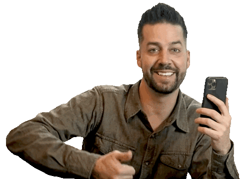 Happy Good News Sticker by John Crist Comedy