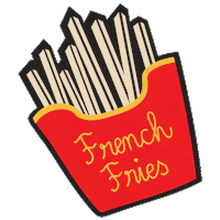 French Fries Sticker by Joanie Clothing