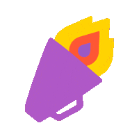 Flame Megaphone Sticker by Kamino vzw