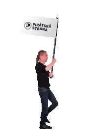 piraticz pirati vlajka ivan bartos piratska strana Sticker