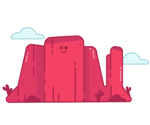 Red Rocks Sun Sticker by Nomadic Agency